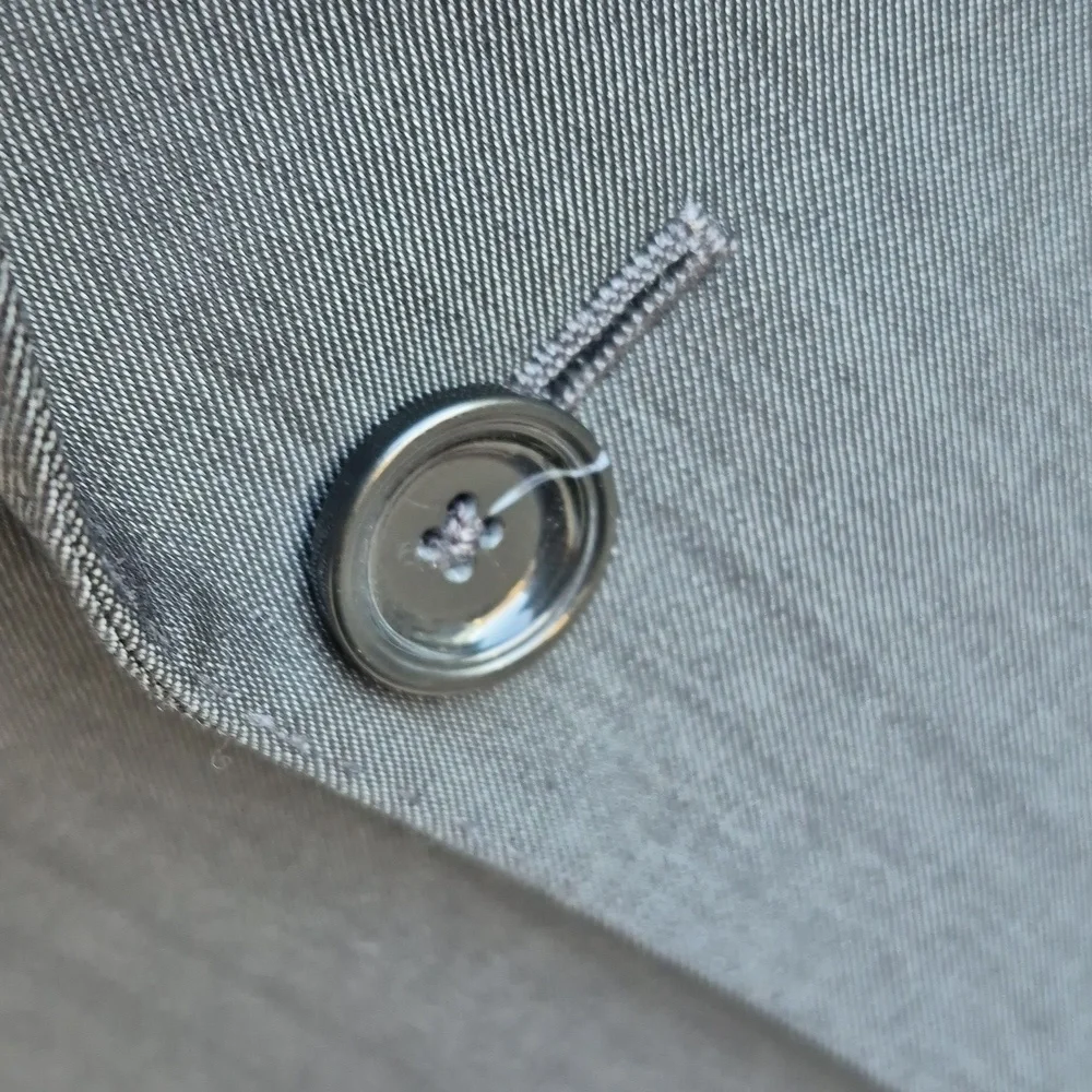 Z ZEGNA City Solid Grey Mohair Wool Blend Sz 44 R Mens Sport Coat Suit Jacket - Picture 4 of 7